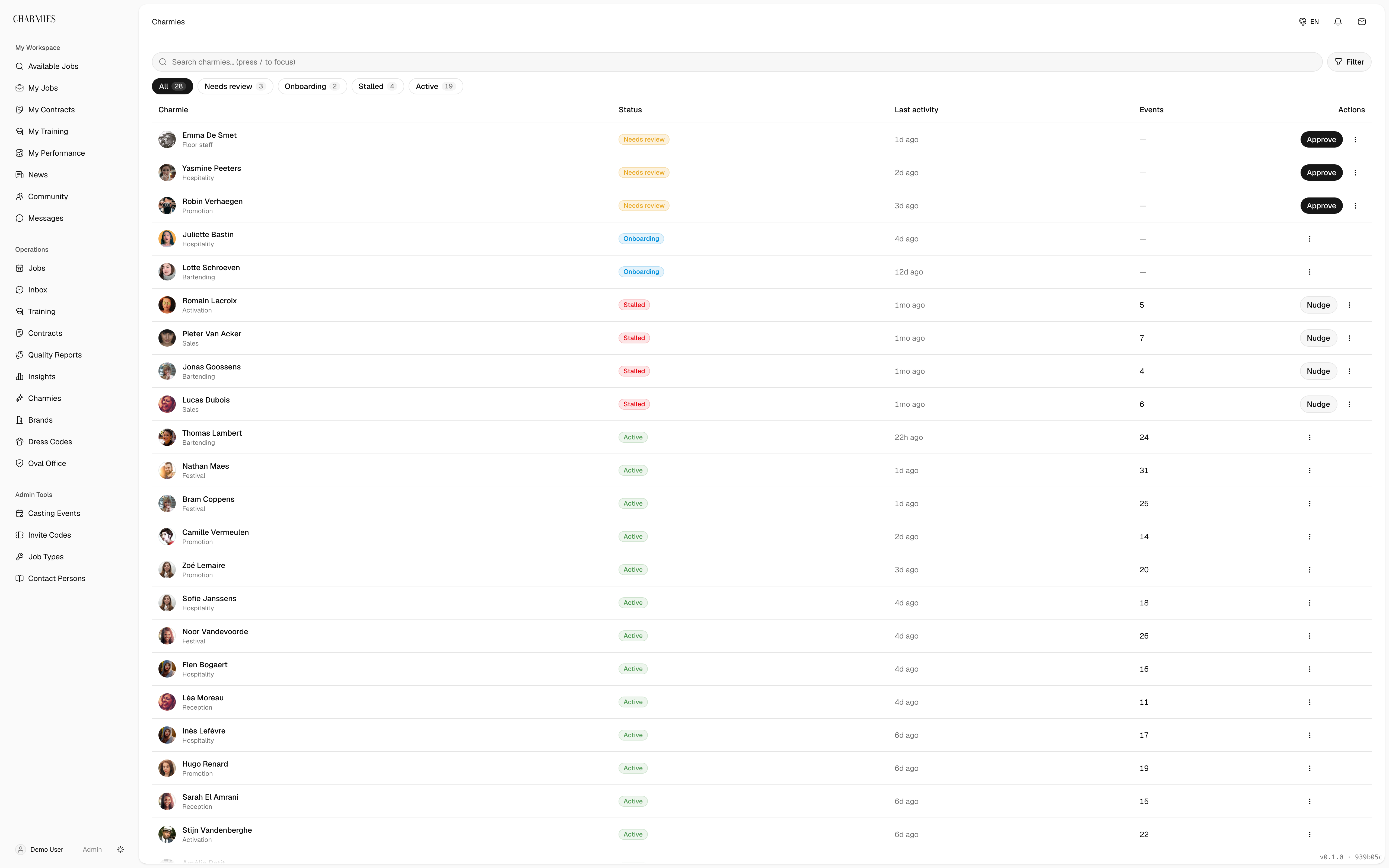 Agentic chat interface driving operations via tool calls